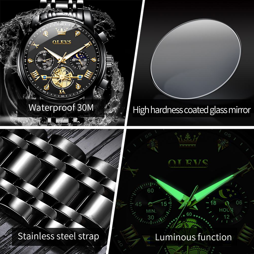 OLEVS Gloednieuwe luxe chronog - Luxury Watch Maker recensie en prijs